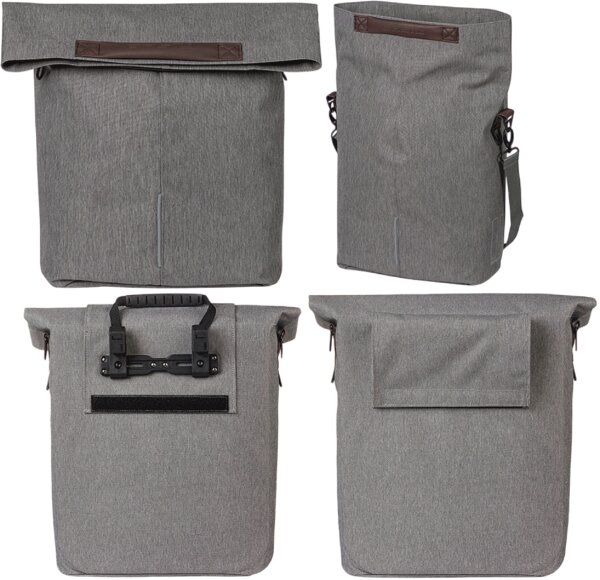 Basil City Fahrradshopper MIK Hooks 14-16 Liter Grau meliert / Schwarz meliert