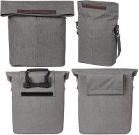 Basil City Fahrradshopper MIK Hooks 14-16 Liter Grau meliert / Schwarz meliert