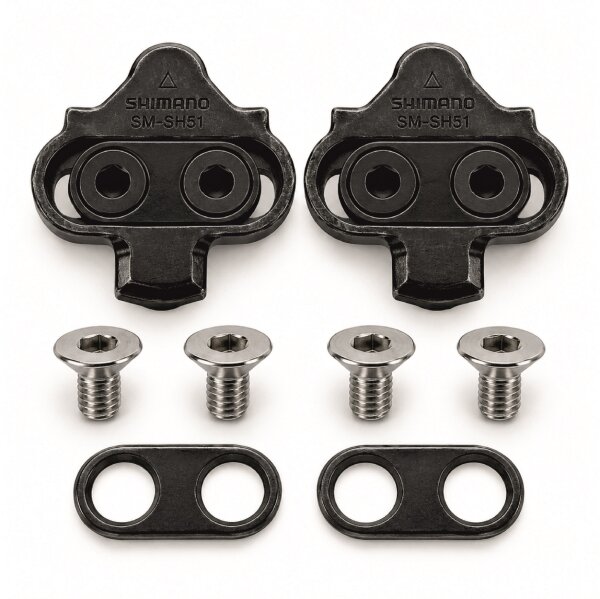 Shimano SM-SH51 SPD Schuhplatten Schwarz mit Einfachausstieg ohne Gegenplatte