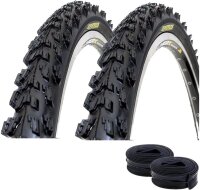 2 x Kenda K-829 26" MTB Fahrradreifen Schwarz 50-559 (26 x 1.95) + 2 passende Schläuche DV
