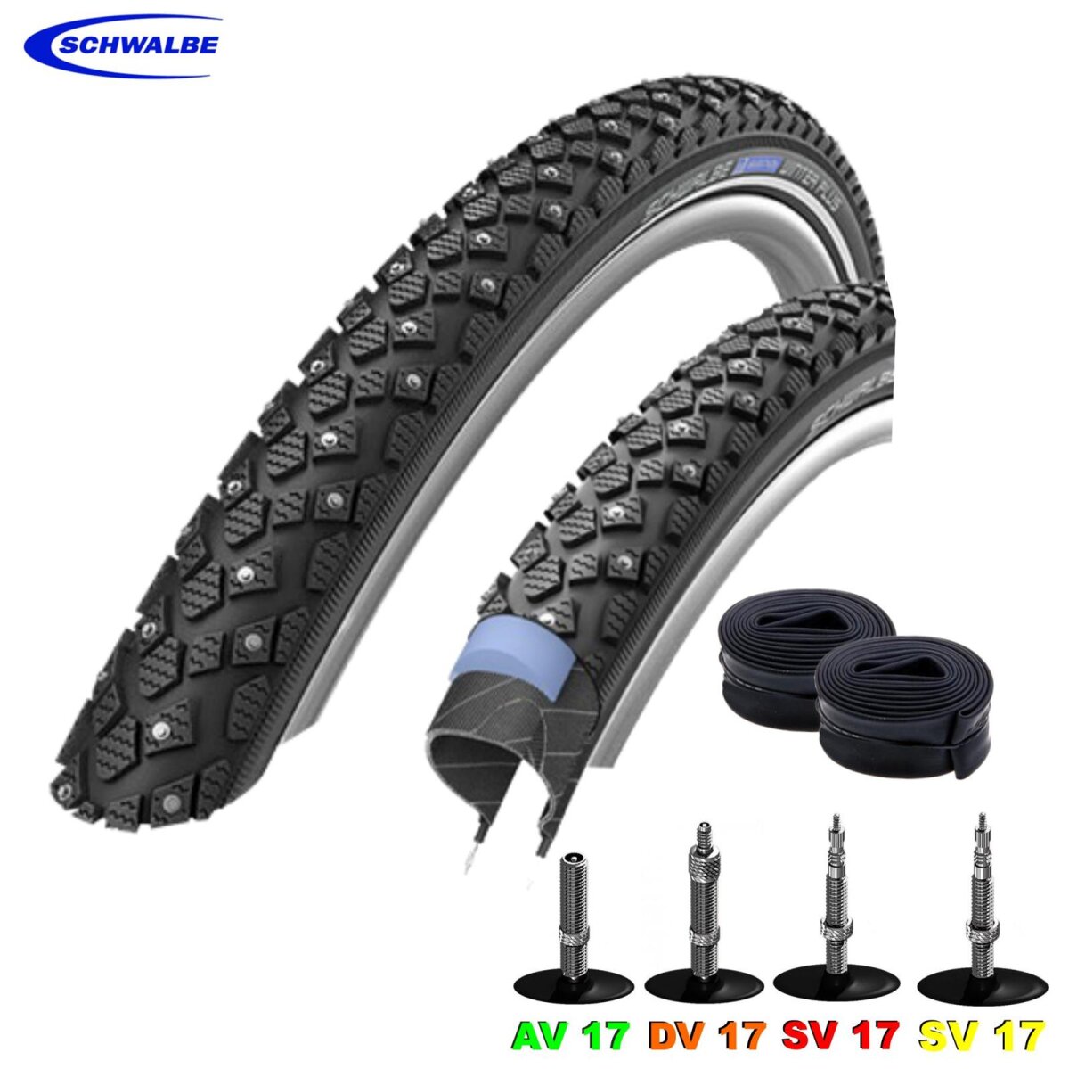 SCHWALBE Spike - Pneu Vélo Marathon Winter Plus - Performance Line 28 X
