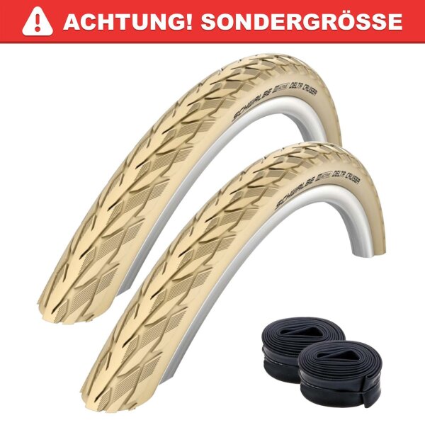 Schwalbe Delta Cruiser 28" Fahrradreifen Fahrradmantel ohne Reflex Creme 40-635 (28 x 1 1/2)