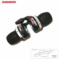 SRAM MRX Grip Shift 3 x 8-Gang Fahrrad Drehgriffschalter mit Schaltzug