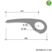 Kettenschützer 38 Zähne Schutzblech Fahrradkettenschutz Schwarz/Silber