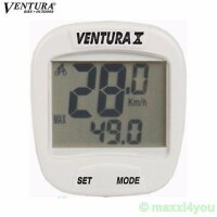 Ventura X 10 Funktionen Fahrradcomputer weiß Tacho...