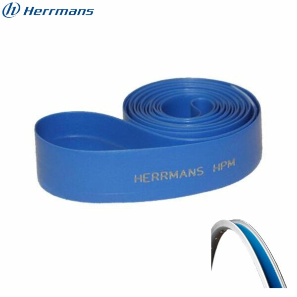 2er Pack Herrmans Fahrrad HPM Felgenband in 6 Größen 26-28" - 11-23 mm Blau