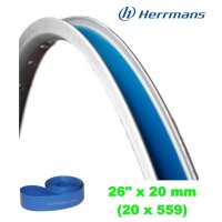 2 x Herrmans Fahrrad HPM Felgenband Blau 26" x 20 mm