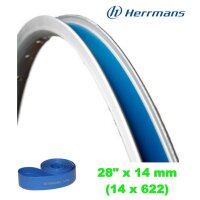 2 x Herrmans Fahrrad HPM Felgenband Blau 28" x 14 mm