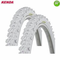 2 x Kenda K-829 26" MTB Fahrradreifen Weiß...