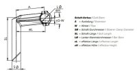 Universal Lenkervorbau Lenker Vorbau aus Edelstahl/Alukopf Ø22,2/300 mm