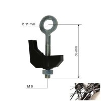 2 Paar Fahrrad Kettenspanner für Stahlrahmen Achse Ø 11 mm 55 mm