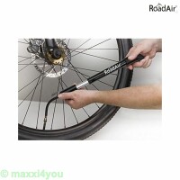 Road-Air M22-02 Rahmenpumpe Fahrradpumpe schwarz/silber Flexschlauch