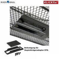 Fahrradkorb KlickFix Citymax 2 Hinterradkorb - Gepäckträgerkorb schwarz