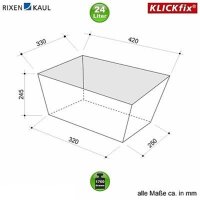 Fahrradkorb KlickFix Citymax 2 Hinterradkorb - Gepäckträgerkorb schwarz