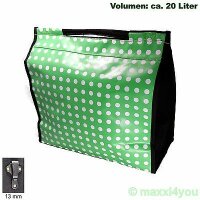 Fahrrad Gepäckträgertasche Seitentasche Tasche Grün Punkte 13 mm