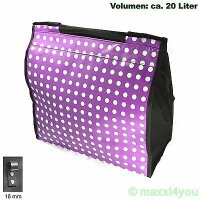 Fahrrad Gepäckträgertasche Seitentasche Tasche Violett Punkte 16 mm
