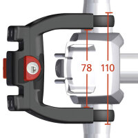 Klickfix Lenkradadapter E abschließbar Taschen Korbhalter 22-31,8 mm