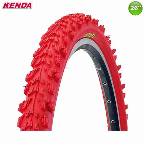 1 x Kenda MTB K-829 Fahrradreifen 26 x 1.95 - 50-559  Rot