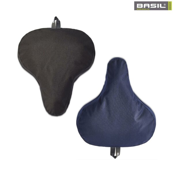 Basil Sattelbezug GO Saddle Cover - Fahrradsattel - Regenschutz Schwarz/Blau