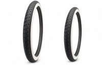 2 x Kenda K-133 26" Fahrradreifen Fahrradmantel Schwarz/Weiß 37-590 (26 x 1 3/8) + 2 passende Schläuche AV
