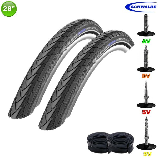 Schwalbe Marathon Plus Fahrradreifen Fahrradmantel mit Reflex 47-622 (28 x 1,75)