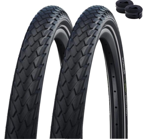 Schwalbe Marathon Green Guard Fahrradreifen Eco Schwarz/Reflex 28-622 (28 x 1,10)