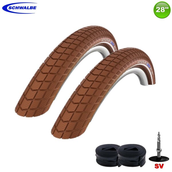 2 x Schwalbe Big Ben K-Guard Fahrradreifen Reflex braun 50-622 - 28 x 2.00 2 x + 2 x SV19